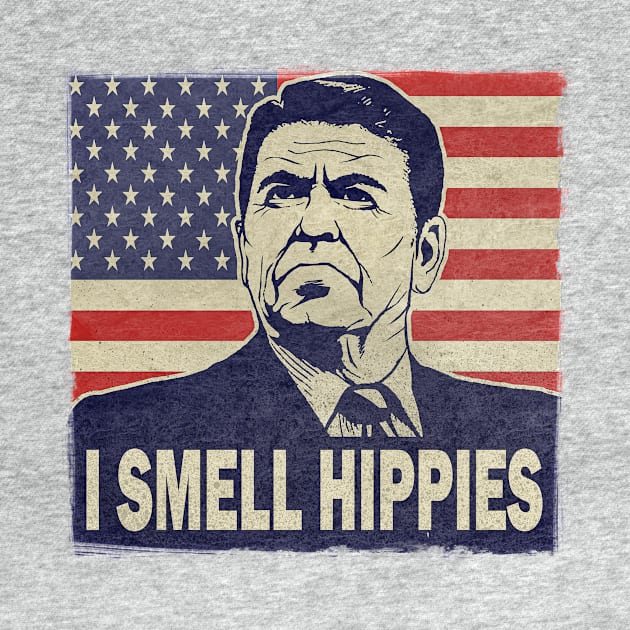 I Smell Hippies Ronald Reagan by ZlaGo